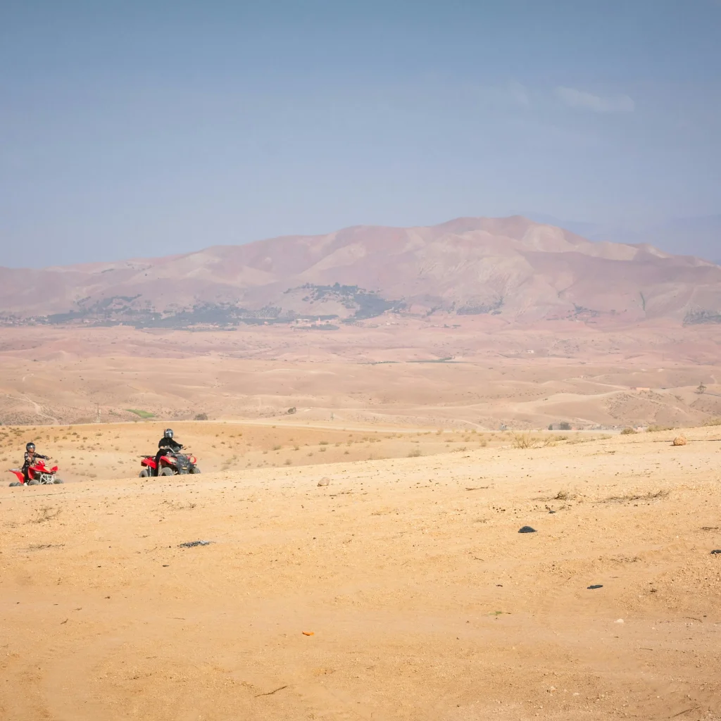 Rocky hills and stone terrain of Agafay Desert