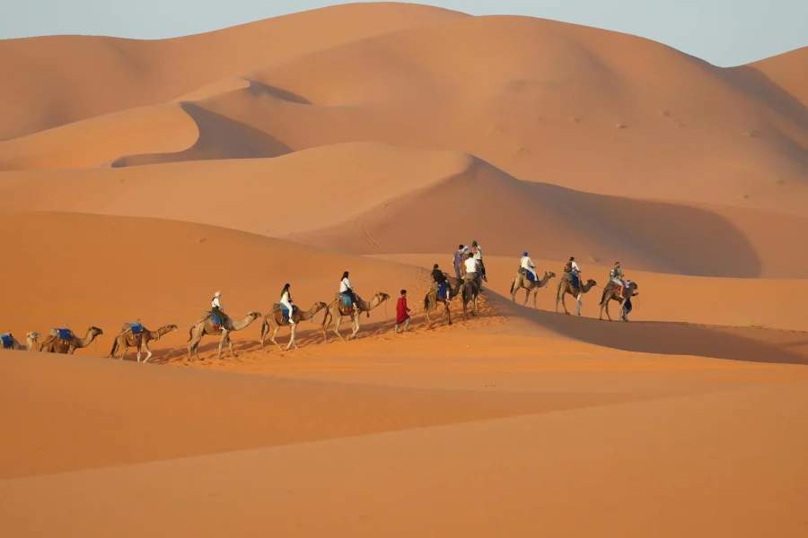 Sahara dunes on 4 days trip from Marrakech to Fes