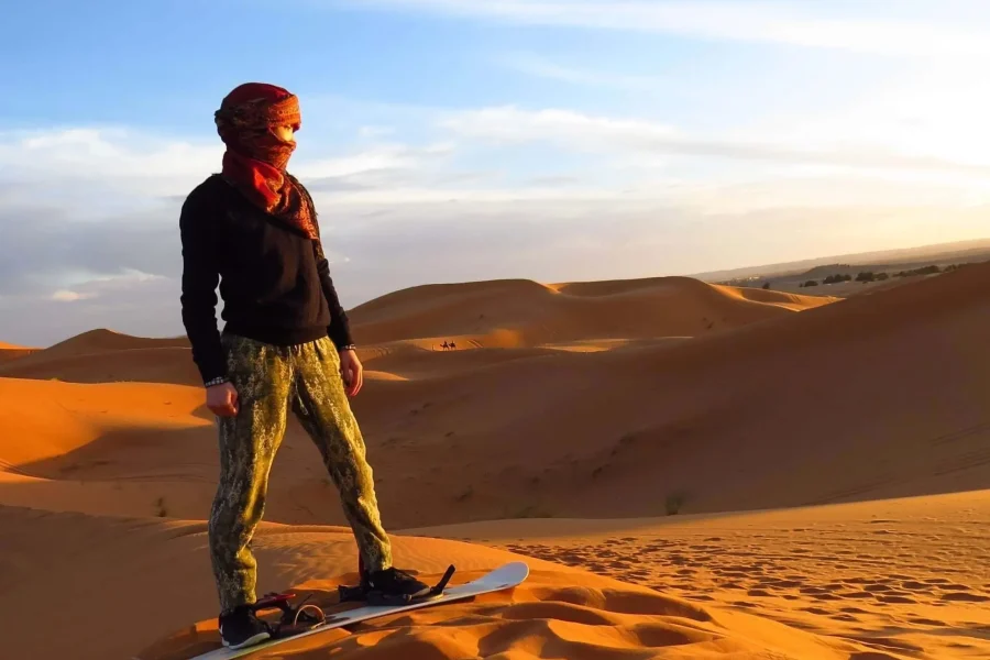 Morocco luxury tour at sunset in Sahara