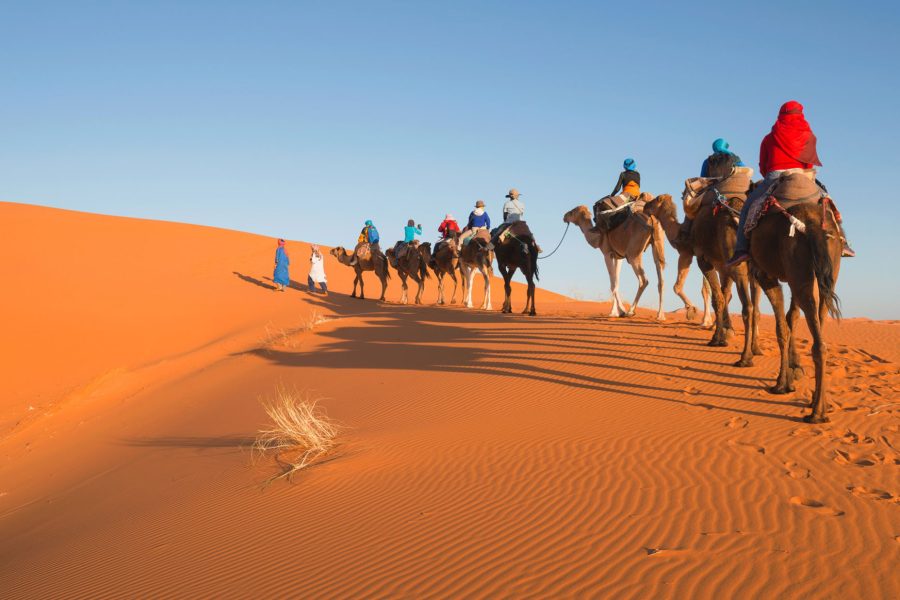 morocco tour 10 days camel ride at sunset