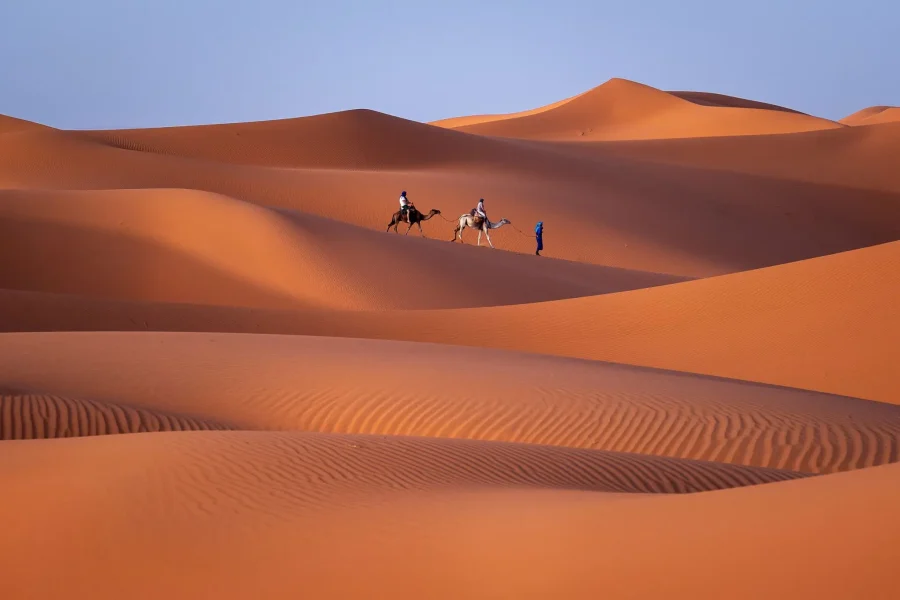 10 day itinerary Morocco Sahara desert camel trek at sunset